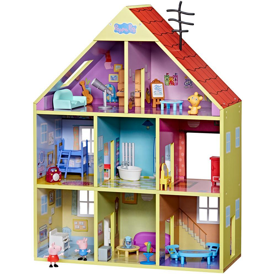 Peppa Pig Súper Casa de Madera con Figuras de Peppa y George – vista 1