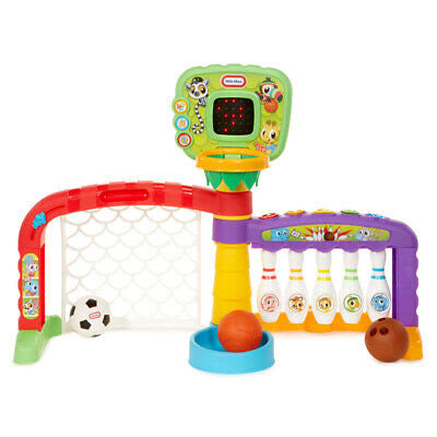 Little Tikes Zona Deportiva 3 en 1 Básquetbol, Fútbol y Bolos – vista 2