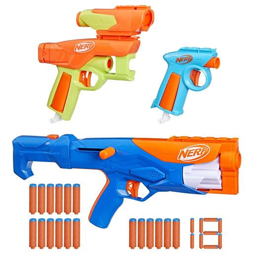 Nerf N Series Gear Up Pack 3 Lanzadores con Mira y Culata – vista 1