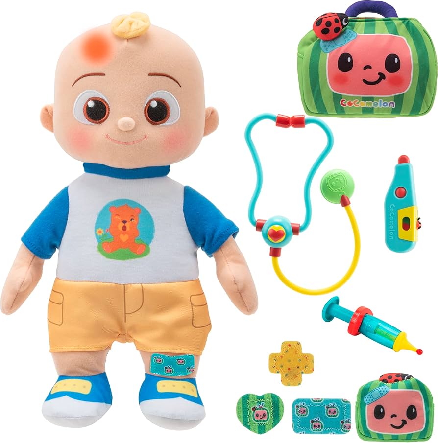 CoComelon Peluche Deluxe Boo Boo JJ Interactivo con Botiquín – vista 1
