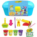 Set Crayola Silly Scents Creative Tool Box con caja, herramientas y 4 potes de masa