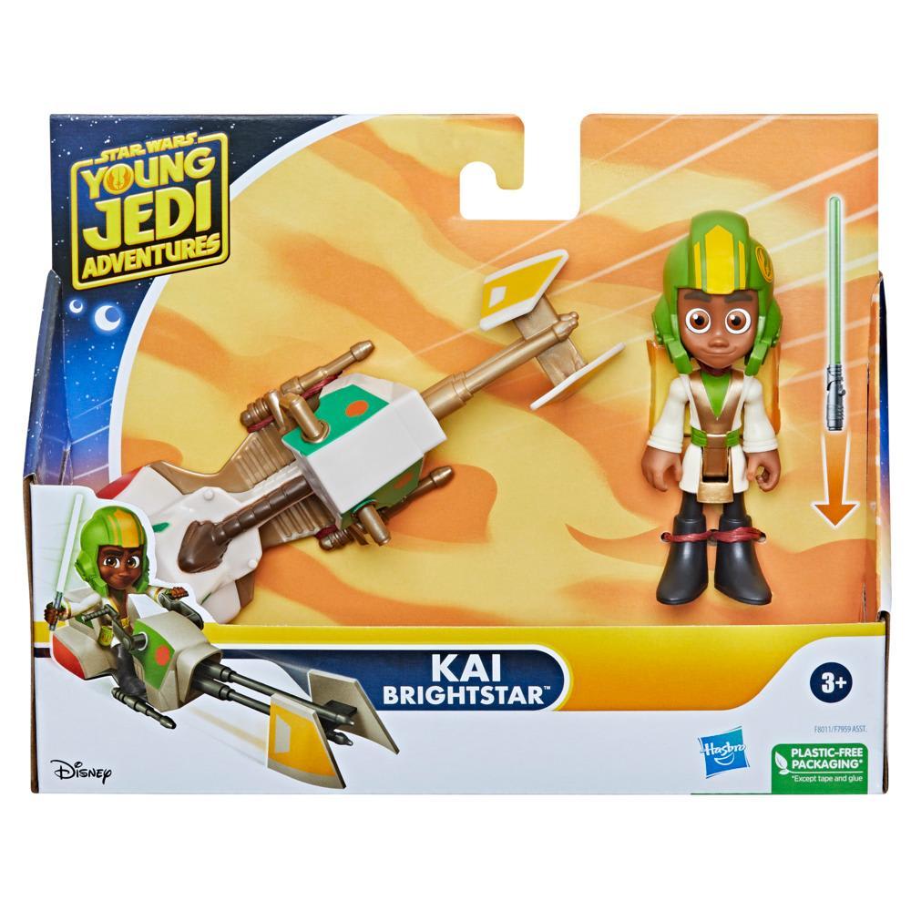 Star Wars Young Jedi Adventures Kai Brightstar con Moto Speeder – vista 1