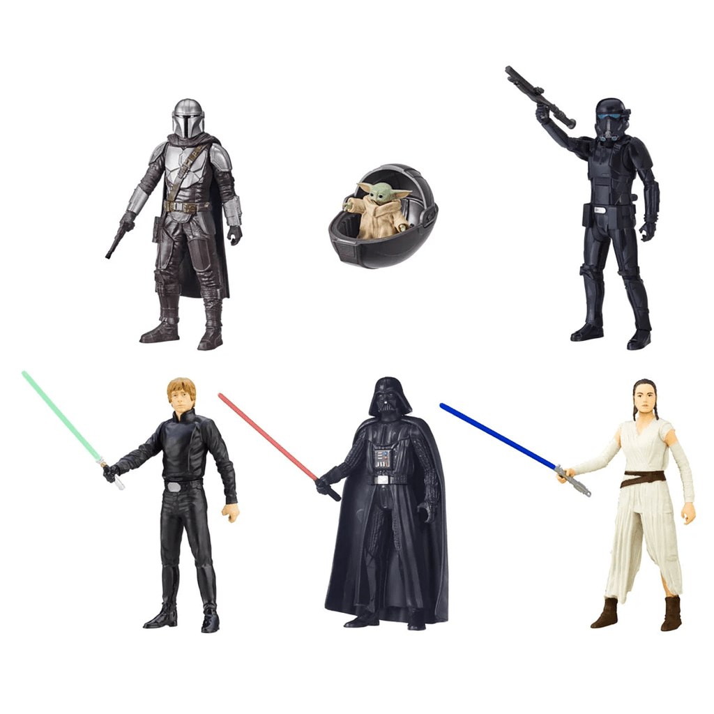 Star Wars Set de 6 Figuras de 15 cm Luke, Darth Vader, Grogu y más – vista 2