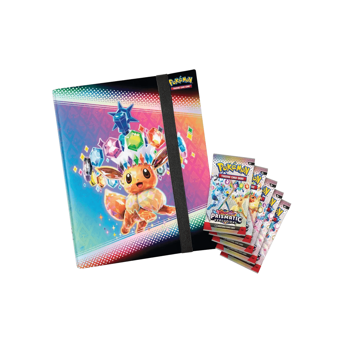 Pokémon TCG Evoluciones Prismáticas Colección Carpeta con 5 Sobres en Español – vista 2