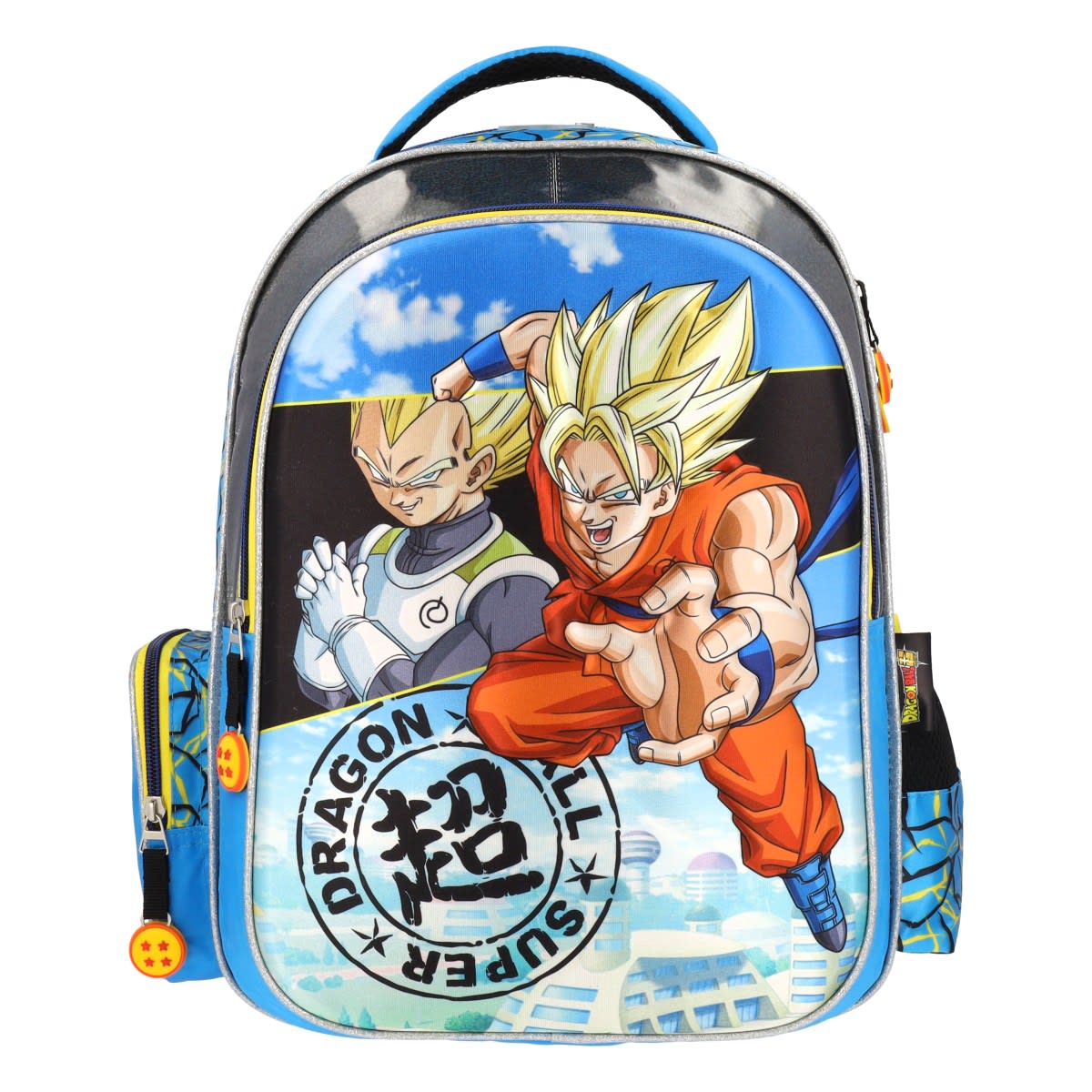 Mochila Dragon Ball Super Goku y Vegeta Super Saiyajin Azul y Amarilla – vista 1
