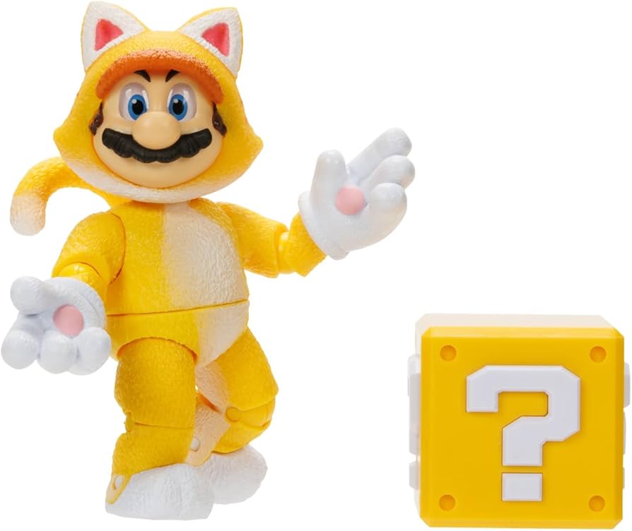 Super Mario Bros. La Película Figura Cat Mario 5 Pulgadas con Accesorio – vista 2