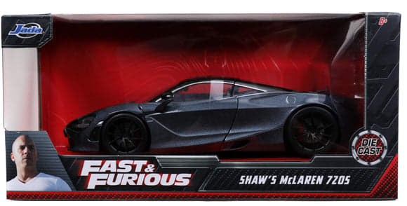 Jada Rápidos y Furiosos McLaren 720S de Shaw Gris Escala 1:24 – vista 1