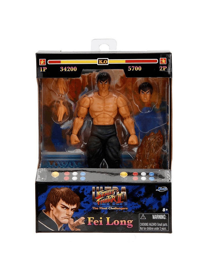 Jada Toys Ultra Street Fighter II Fei Long Figura de Acción 6 Pulgadas – vista 1