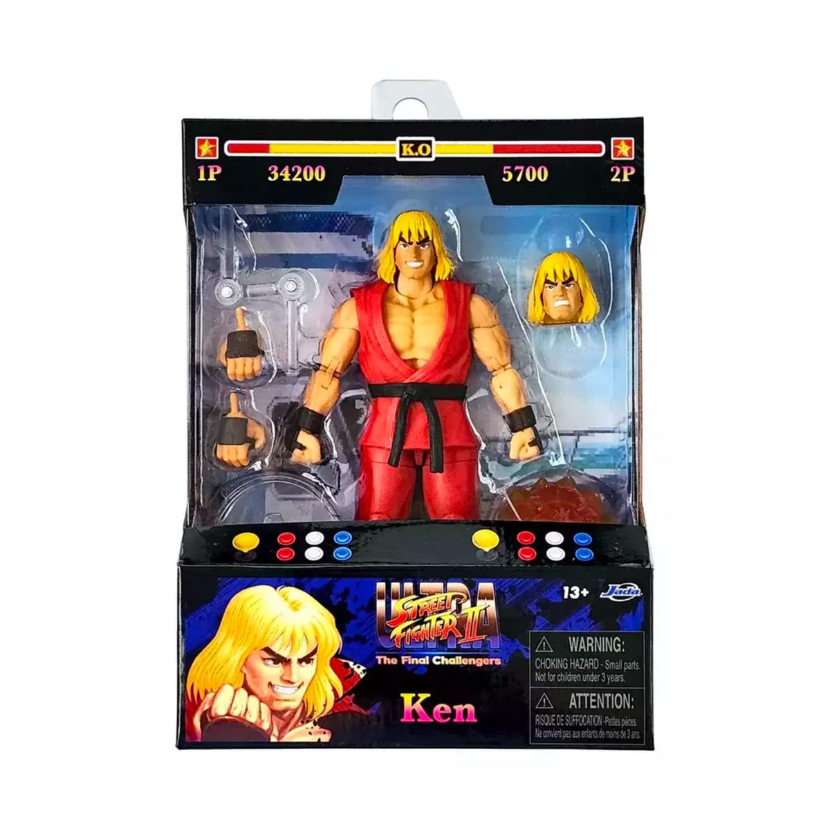 Jada Ultra Street Fighter II Ken Figura Articulada de 6 Pulgadas – vista 2