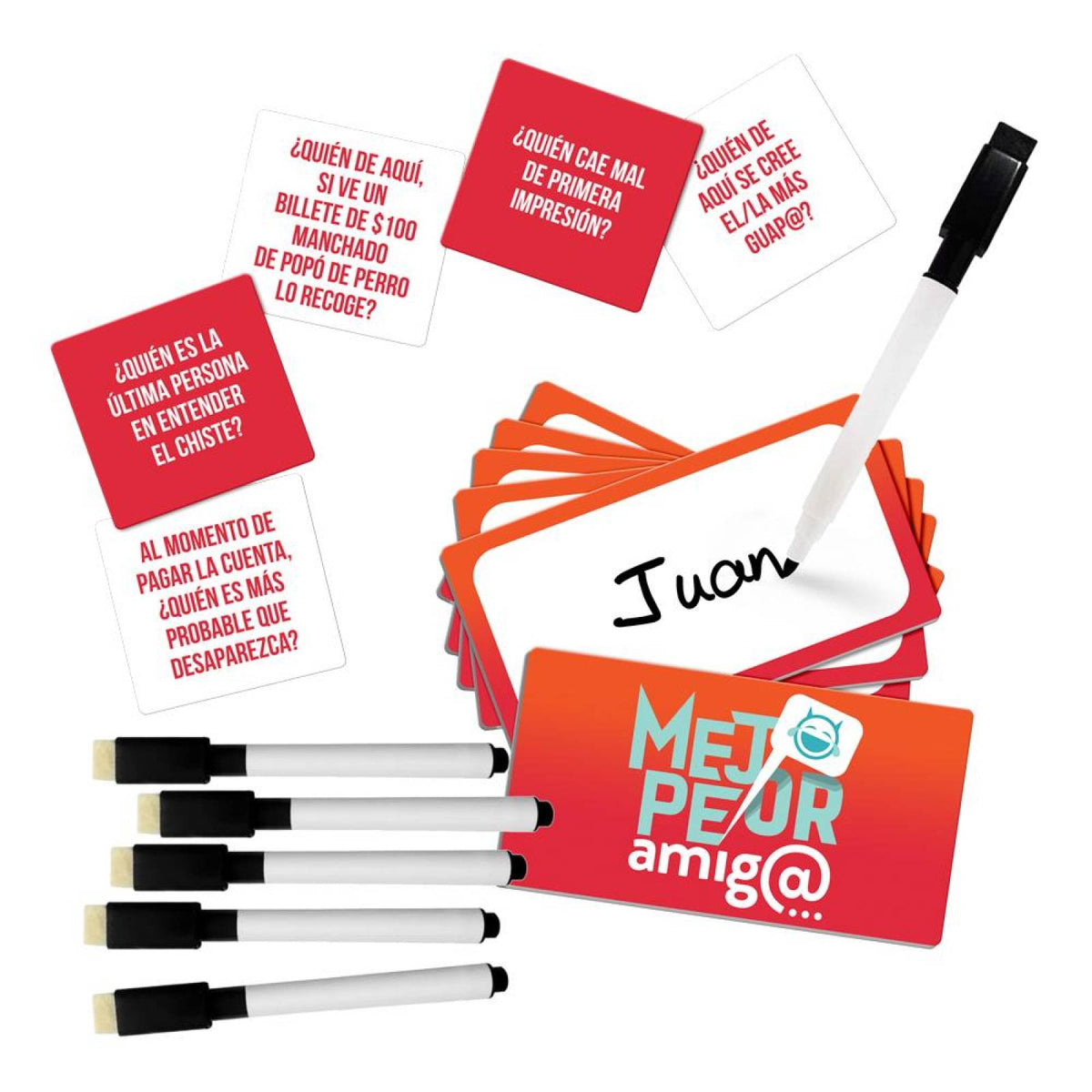 Mejor Peor Amigo Juego de Mesa para Fiestas con Tarjetas – vista 2