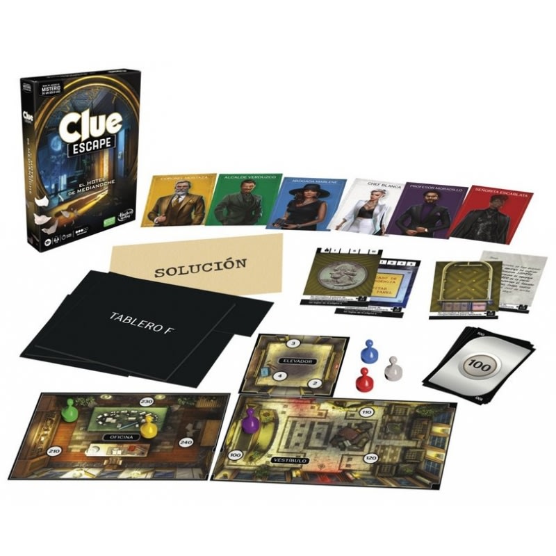 Clue Escape El Hotel de Medianoche Juego de Mesa de Sala de Escape – vista 2