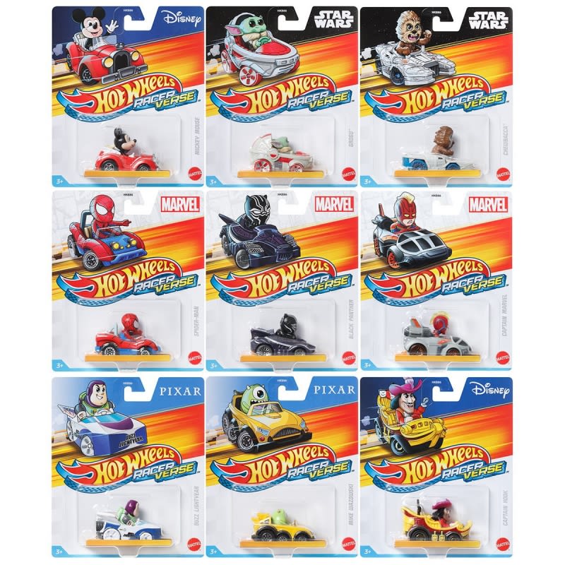 Hot Wheels RacerVerse Auto con Personaje Escala 1:64 Surtido – vista 1