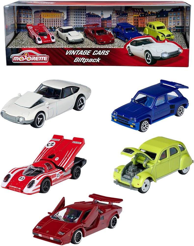 Majorette Vintage Cars Giftpack Set de 5 Autos Clásicos de Metal – vista 1