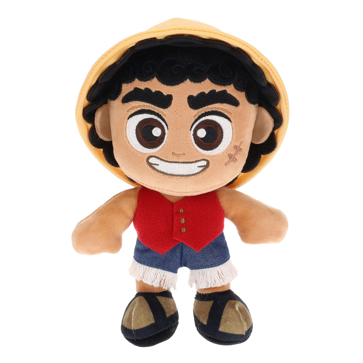 Peluche Monkey D. Luffy de One Piece con sombrero de paja