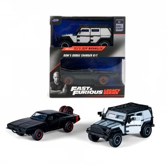 Jada Rápidos y Furiosos Pack Jeep Wrangler de Tej y Dodge Charger R/T de Dom – vista 2