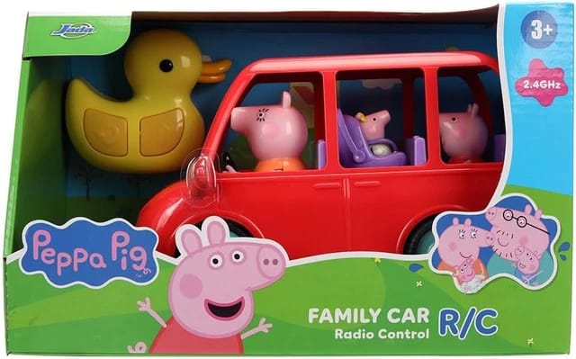 Peppa Pig Auto Familiar Radiocontrol con 3 Figuras – Jada Toys