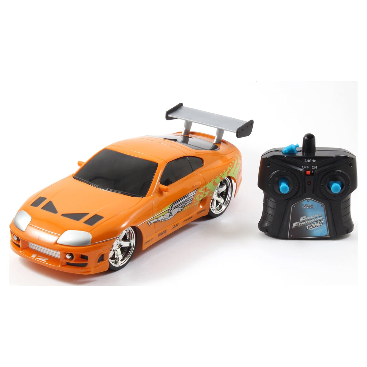 Rápidos y Furiosos Toyota Supra 1995 Naranja Escala 1:24 – vista 1