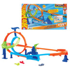 Hot Wheels Pista de Acrobacias Lanza y Choca con Doble Bucle y Auto – vista 5
