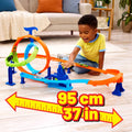 Hot Wheels Pista de Acrobacias Lanza y Choca con Doble Bucle y Auto – vista 1