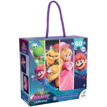Super Mario Puzzle 4 en 1 de 60 Piezas Cada Uno con Mario, Peach, Yoshi y Bowser – vista 1