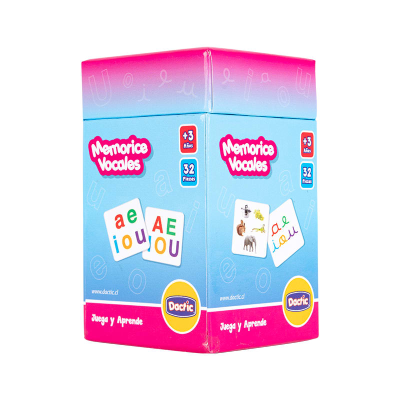 Dactic Juego Memorice Vocales de Cartón con 32 Piezas Educativo – vista 1