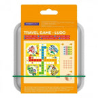 Reverso de la caja del juego de viaje Ludo de mierEdu