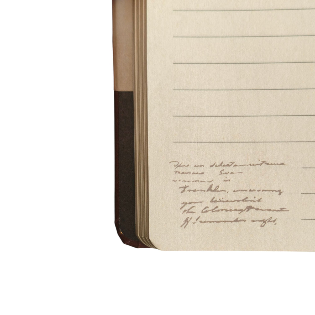 Detalle de hoja escrita del cuaderno Mooving Harry Potter