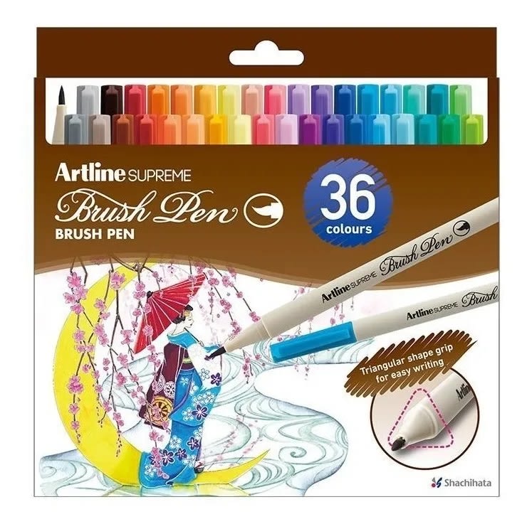 Artline Set de 36 Lápices Brush Pen para Dibujo y Lettering – vista 1