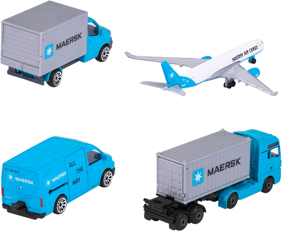Majorette Maersk Set de Regalo 4 Vehículos de Transporte – Majorette