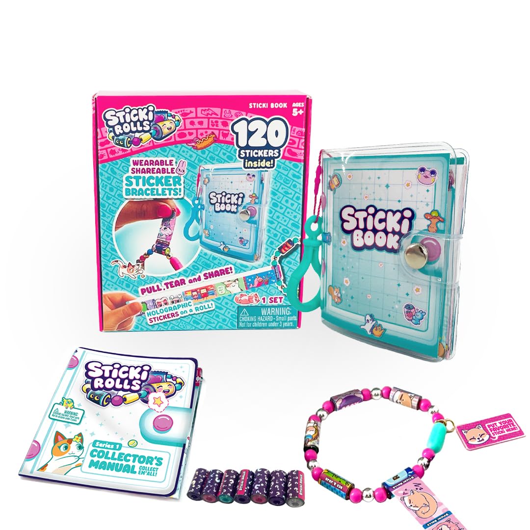 Set Sticki Rolls Sticki Book con pulsera, álbum y guía