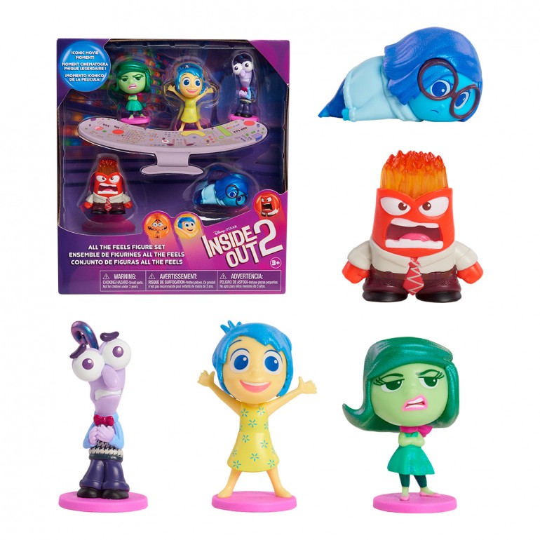 Set de figuras Intensamente 2 junto a su empaque
