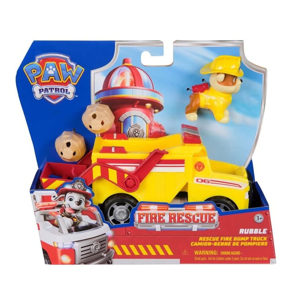 Paw Patrol Fire Rescue Camión Tolva de Rubble con Figura – vista 1