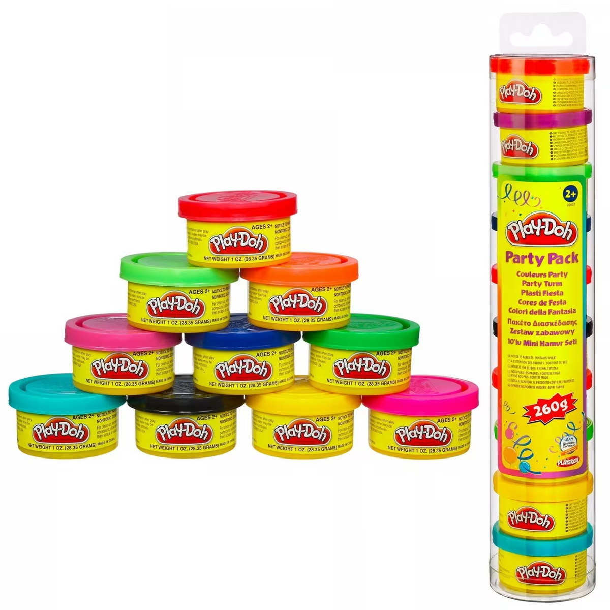 Play-Doh Tubo de Fiesta Mini con 10 Botes de Colores – vista 3