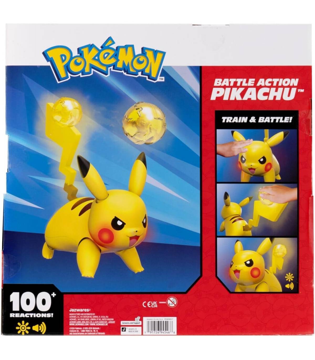 Pokémon Battle Action Pikachu – reverso caja