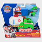 Paw Patrol Fire Rescue Camión Cisterna de Rocky con Figura – Spin Master