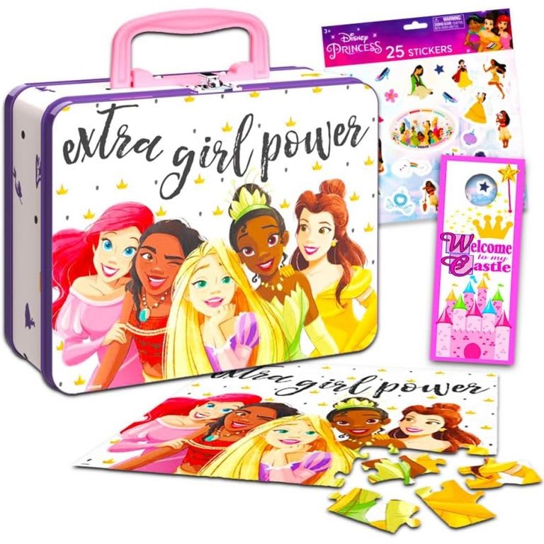 Puzzle Disney Princesas 48 Piezas en Caja Metálica con Asa – vista 2