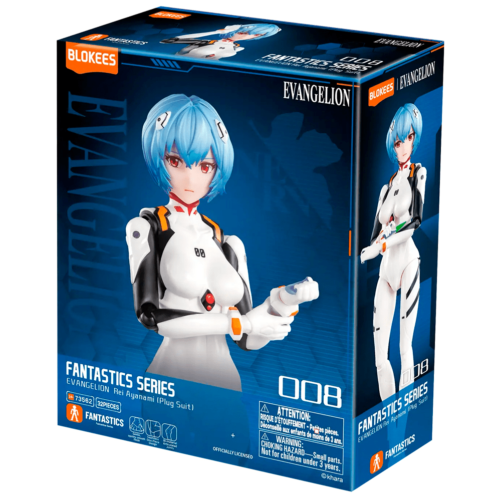 Blokees Evangelion Fantastics Series 01 Rei Ayanami Plug Suit Figura Armable – vista 2