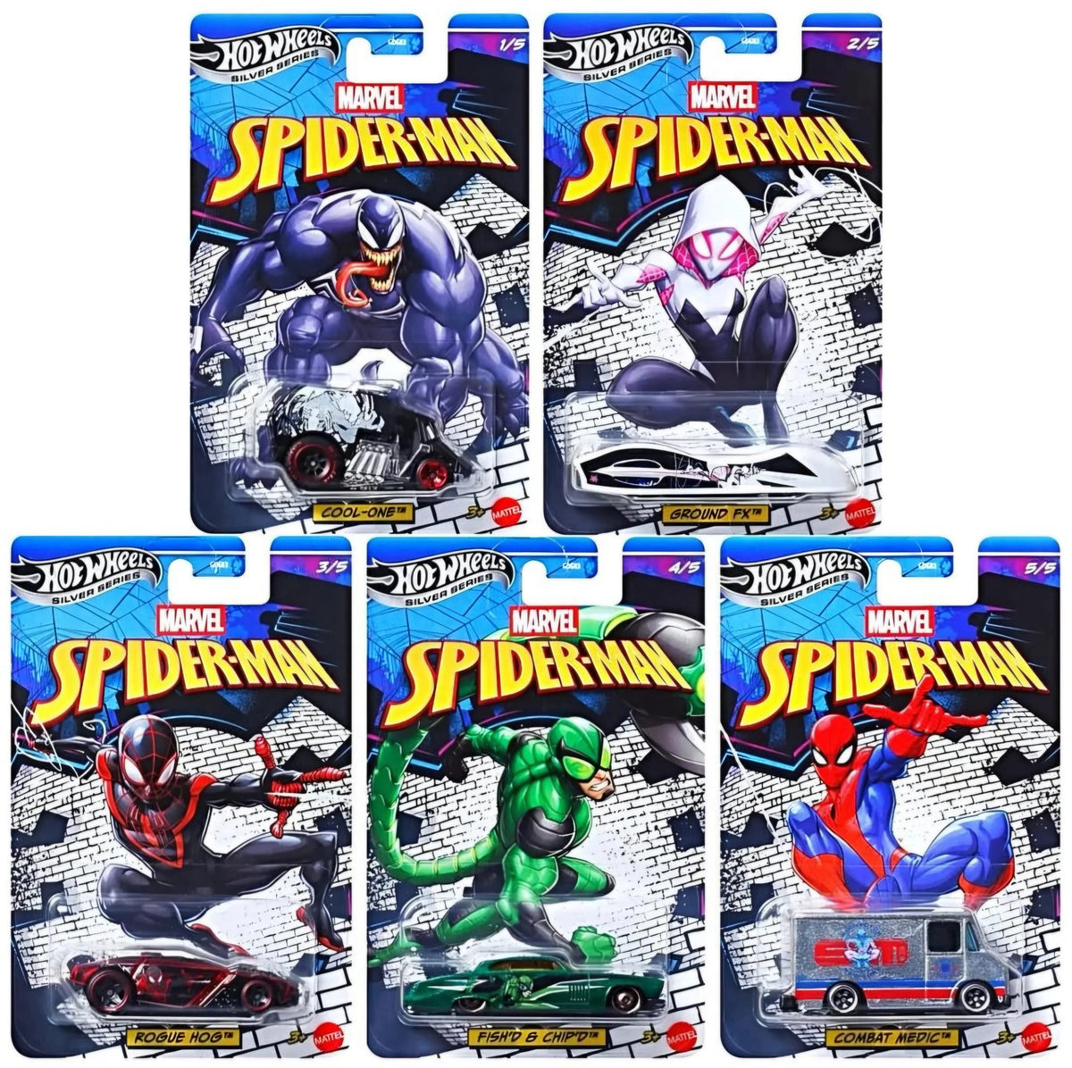 Hot Wheels Silver Series Marvel Spider-Man Cool One Escala 1:64 – vista 1