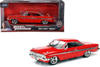 Fast & Furious Dom's 1961 Chevy Impala Rojo Auto a Escala 1:24 – Jada Toys