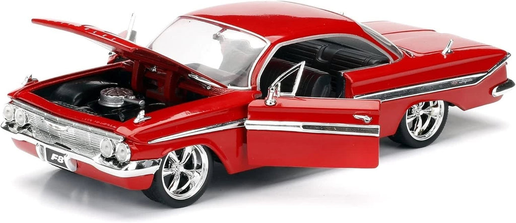 Fast & Furious Dom's 1961 Chevy Impala Rojo Auto a Escala 1:24 – Jada Toys