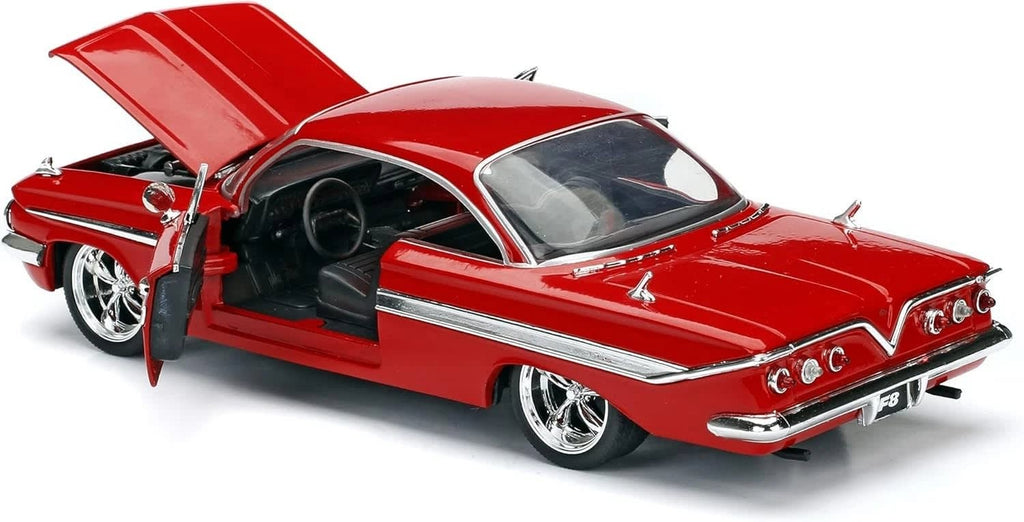 Fast & Furious Dom's 1961 Chevy Impala Rojo Auto a Escala 1:24 – Jada Toys