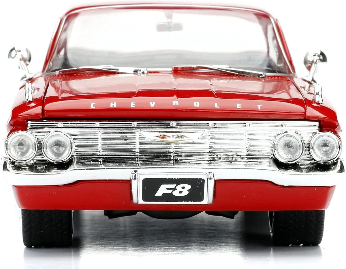 Fast & Furious Dom's 1961 Chevy Impala Rojo Auto a Escala 1:24 – Jada Toys