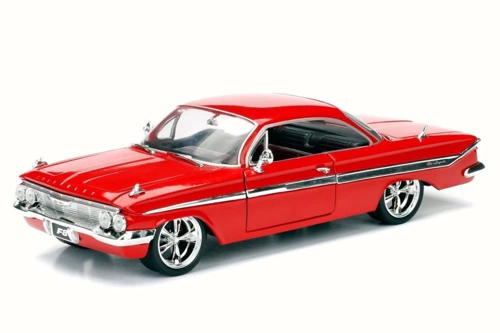 Fast & Furious Dom's 1961 Chevy Impala Rojo Auto a Escala 1:24 – Jada Toys