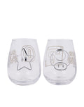 Dos vasos de cristal Super Mario de 510 ml con estrella y champiñón grabados