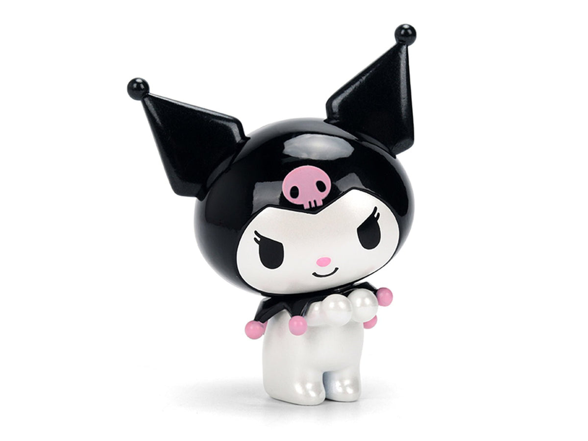 Figura die-cast Kuromi de Jada en negro y blanco, referencial de la línea