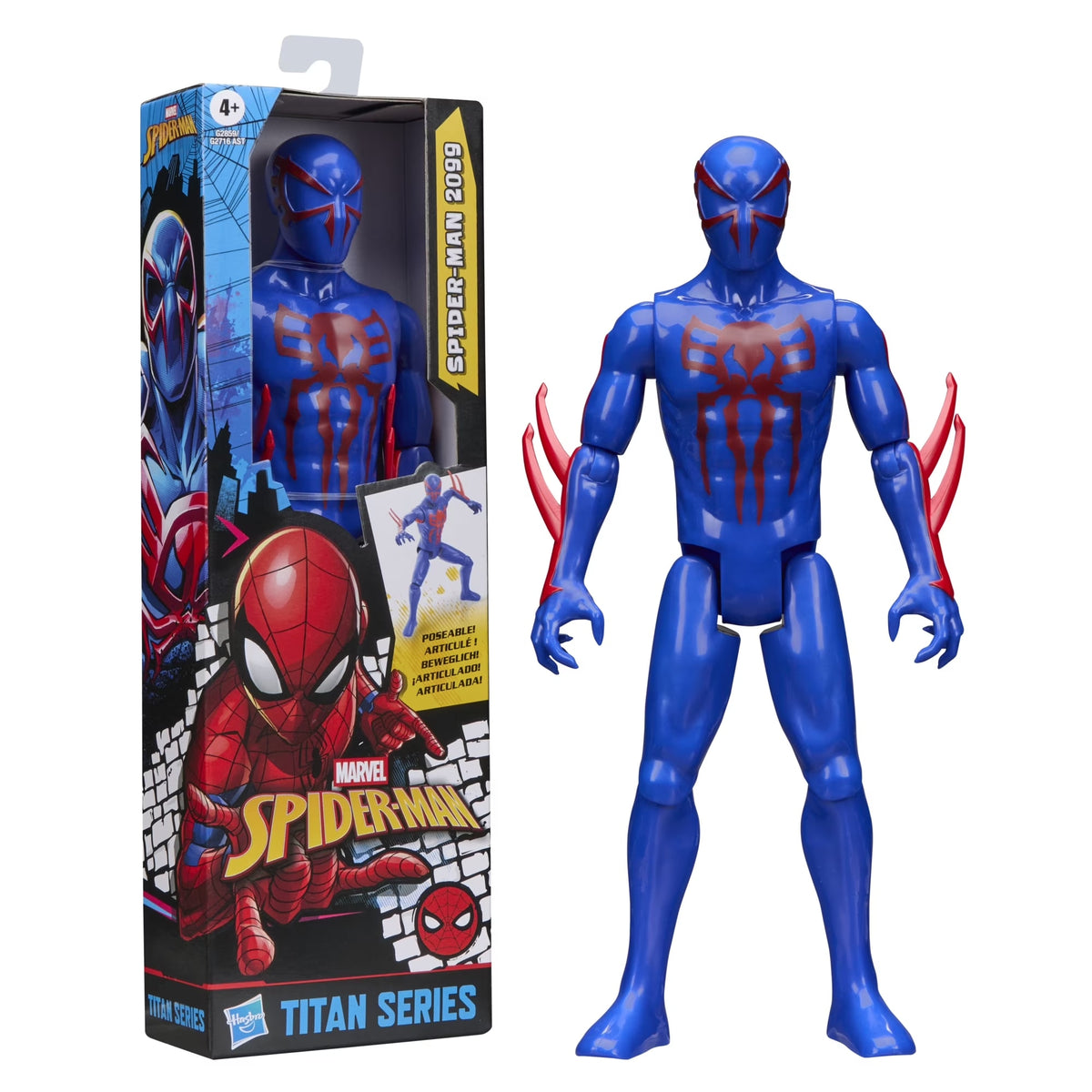 Spider-Man Titan Series Figura Spider-Man 2099 de 30 cm con 11 Articulaciones – vista 1