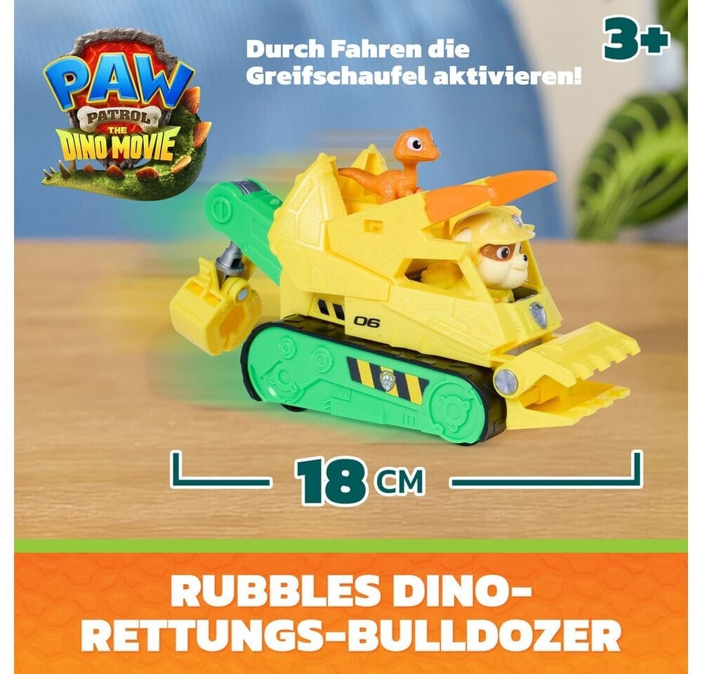 Paw Patrol Dino Película Vehículo de Rubble con Figura de T-Rex – vista 2