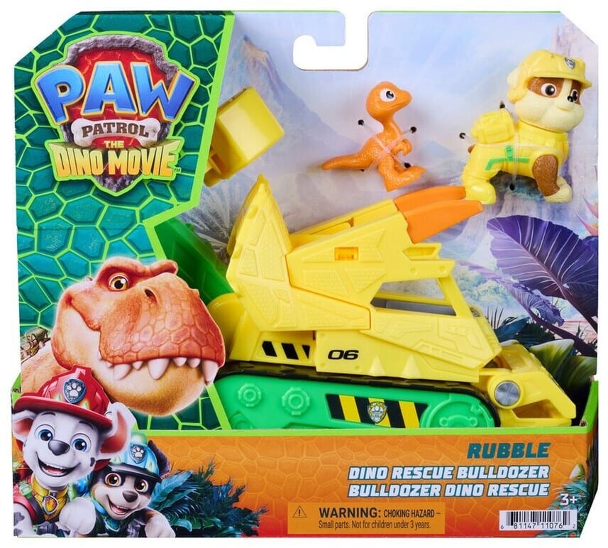 Paw Patrol Dino Película Vehículo de Rubble con Figura de T-Rex – vista 3