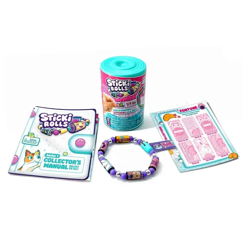 Sticki Rolls Cápsula Sorpresa con Pulsera de Stickers Holográficos – vista 2
