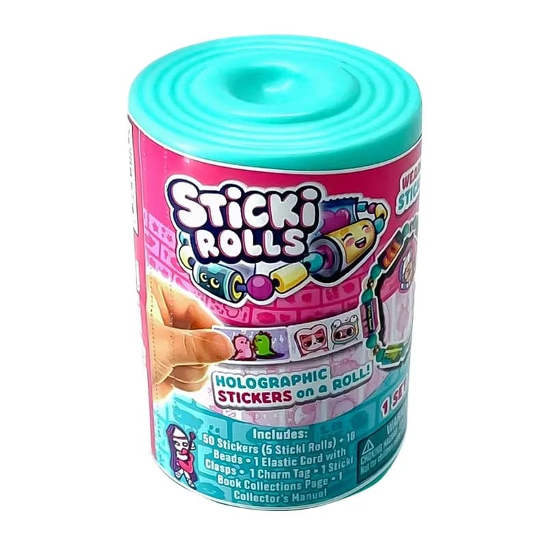 Sticki Rolls Cápsula Sorpresa con Pulsera de Stickers Holográficos – vista 1